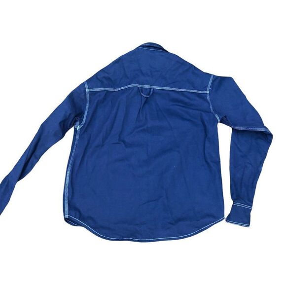 CARHART Workwear Heavy Cotton Jacket Navy Blue Large Oversized - Picture 4 of 14